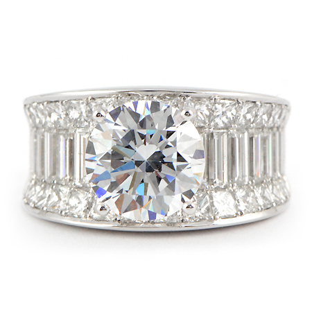 wide engagement band diamond ring cut princess diamonds baguette rings jewelry bands wixonjewelers bling gold watches corner hope estate services