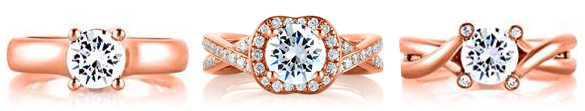 Rose Gold Engagement Rings by A. Jaffe