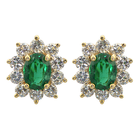 Columbian Emerald Stud Earrings | Wixon Jewelers
