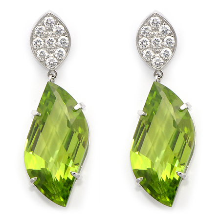 Wixon Custom Earrings Past Creations Jewelers Peridot Gemstone Earrings