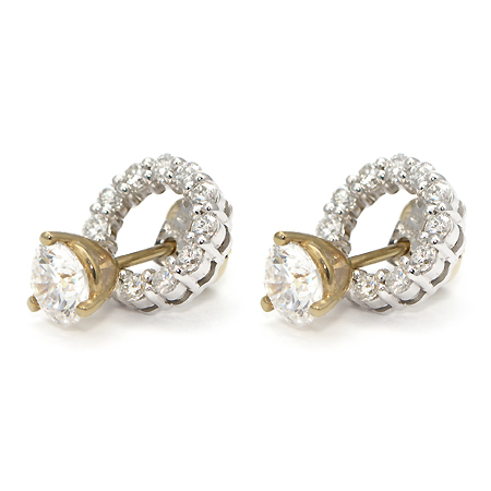 Diamond Stud Earring Jackets - Halo | Wixon Jewelers