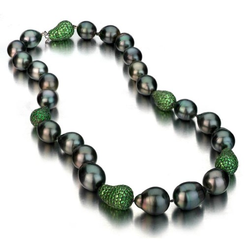 Tahitian Pearl Jewelry Necklaces Strands Wixon Jewelers Boroque Tahitian Pearl Necklace