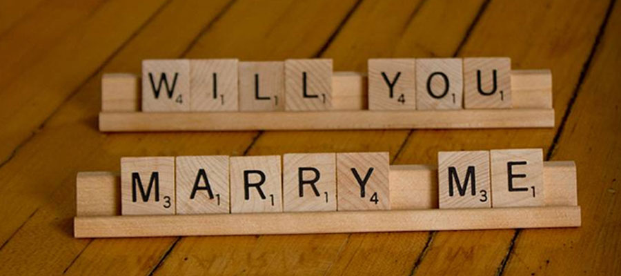 Blog-Proposal Will you marry me spelt out in scrabble blocks