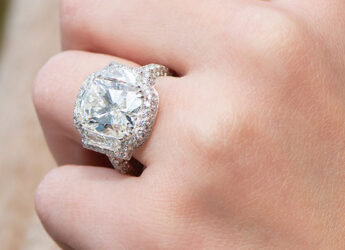 cushion-cut diamond ring