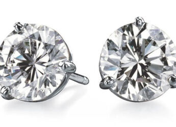 Stud diamond earrings