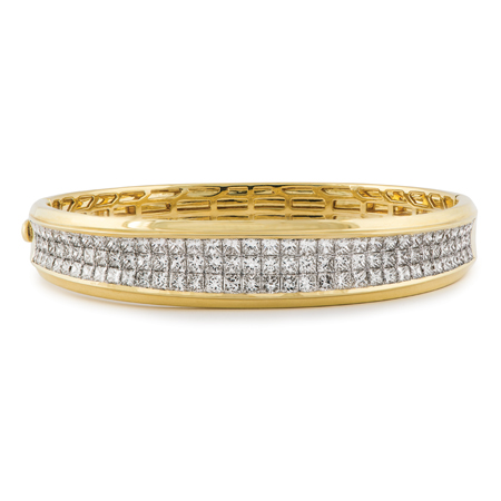 Three Row Diamond Bangle Bracelet Wixon Jewelers 3 Row Princess Cut Diamond Bracelet
