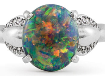Black opal ring