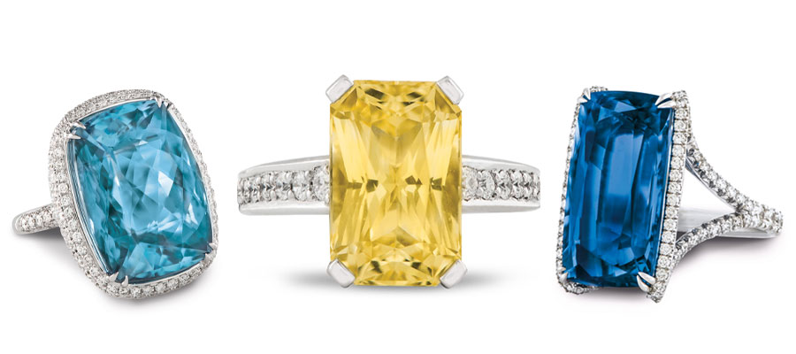 Blog-Pantones Colored gemstone rings