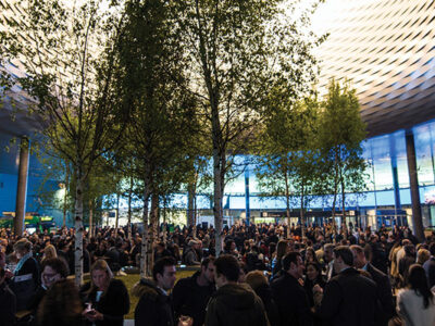The entrance to the Baselworld plaza makes an impressive architectural statement.