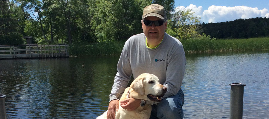 Blog_2015—aaron Aaron with this dog