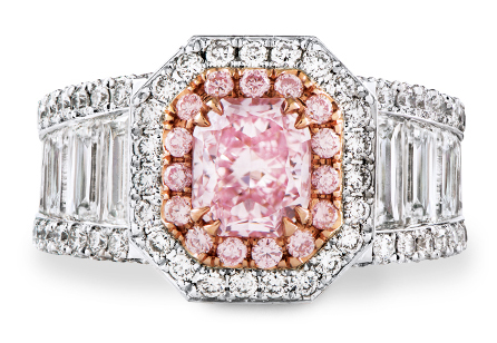 fancy pink diamond ring