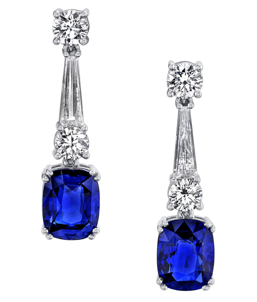 sapphire diamond earrings