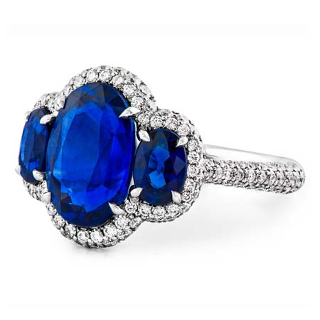 Three Stone Sapphire Ring