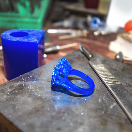 Step-3-Wax-Mold-Creation Custom jewelry creation- wax molding
