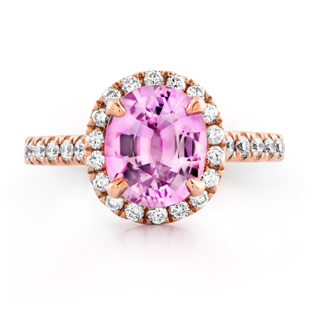 spinel gemstone pink ring