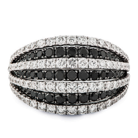 Black and white diamond on sale band ring