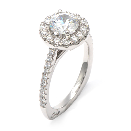 Platinum Halo Engagement Ring