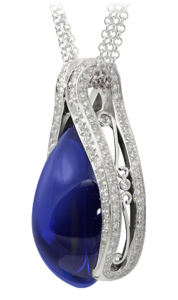 Custom Designed Pendant with Tanzanite Gemstone