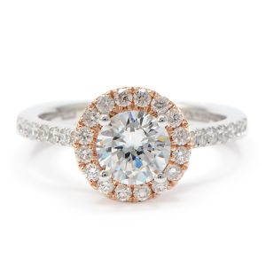 Rose Gold Halo engagement ring
