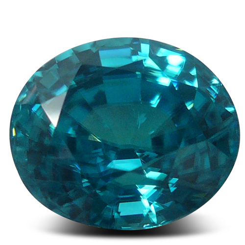 Loose Oval Blue Zircon Gemstone