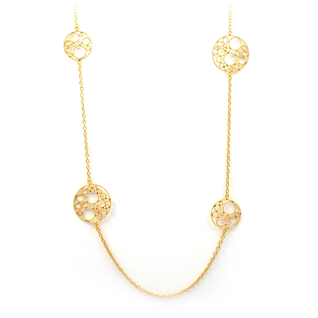 Yellow Gold Bollicine Necklace