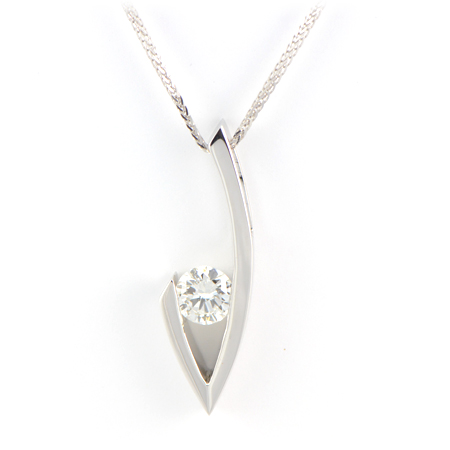 Custom Contemporary Diamond Pendant