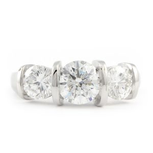 Custom Diamond Engagement Ring in Platinum