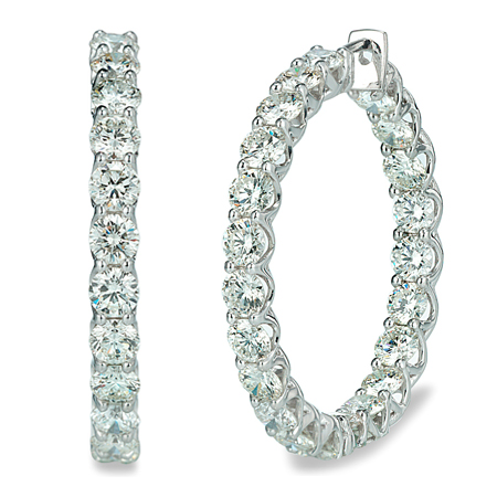 Diamond Hoop Earrings