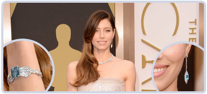 Jessica Biel at the 2014 Academy Awards