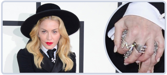 Madonna's Jewelry at 2014 Grammy Awards