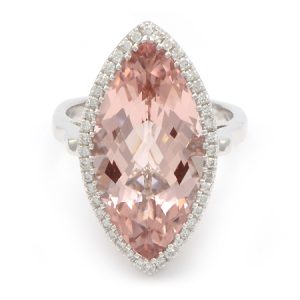 Morganite and Diamond Ring