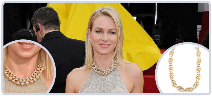 Naomi Watts Necklace at the 71st Golden Globes Awards