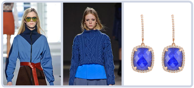 Blue Fashion Jewelry on the Runway Pantone