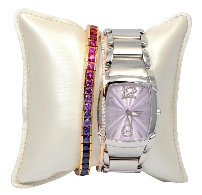 Parmigiani Fleurier Ladies Watch with Stacked Bracelets