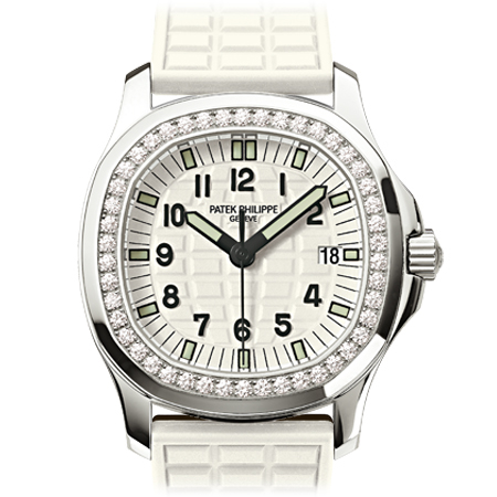 Patek Philippe Ladies Aquanaut with White Strap