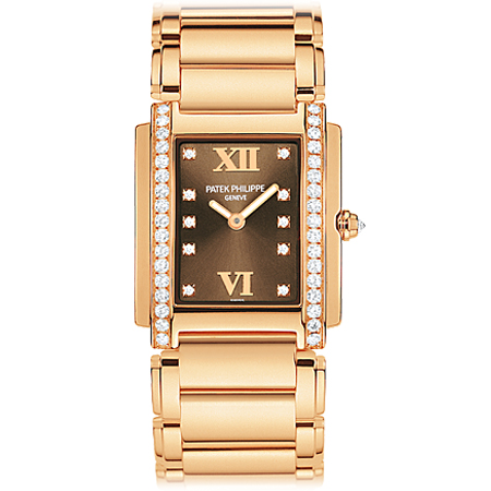 Patek Twenty4 Ladies Watch in Yellow Gold and Brown Dial