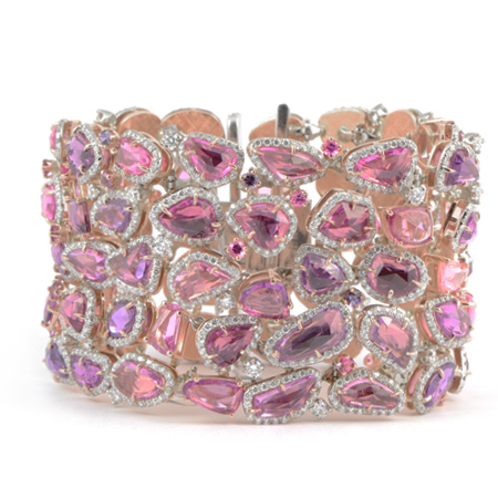 Fancy Pink Sapphire Bracelet