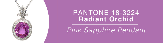 Pink Sapphire & Diamond Pendant