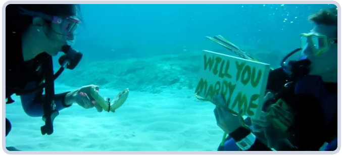 Underwater Marriage Proposal