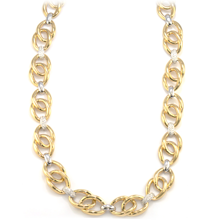 Yellow Gold & Diamond Chain Necklace