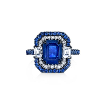 Halo sapphire clearance