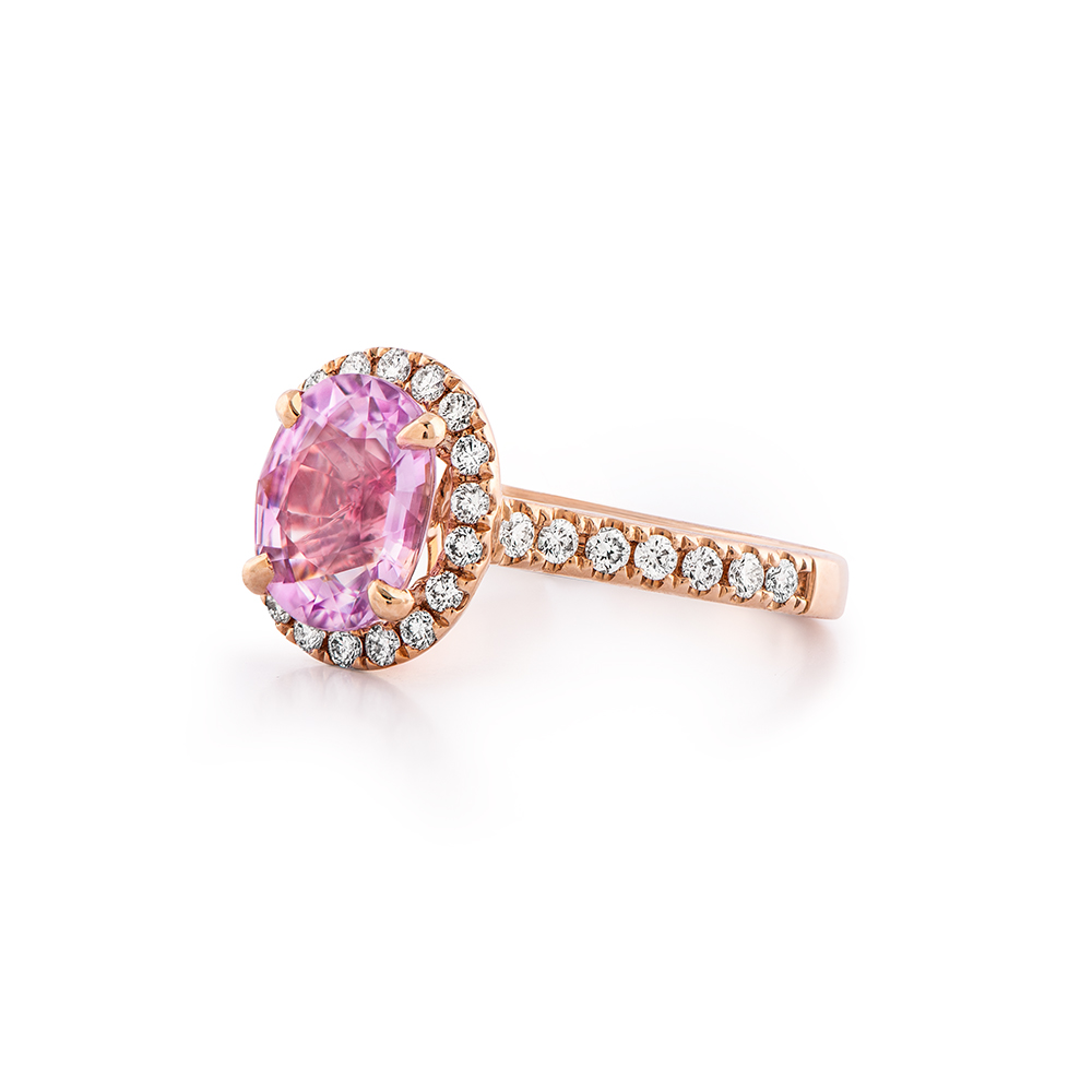 Pink spinel ring sales