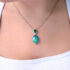Black Opal and Tsavorite Garnet Pendant