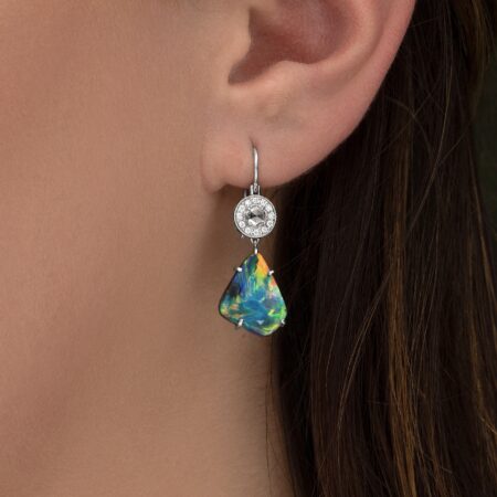 Black Opal Earrings