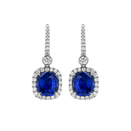 Sapphire Stud Earrings Radiant Deep Blue Sapphire Studs - Etsy Canada