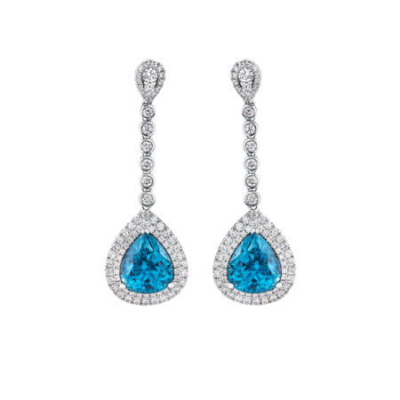 zircon drop earrings