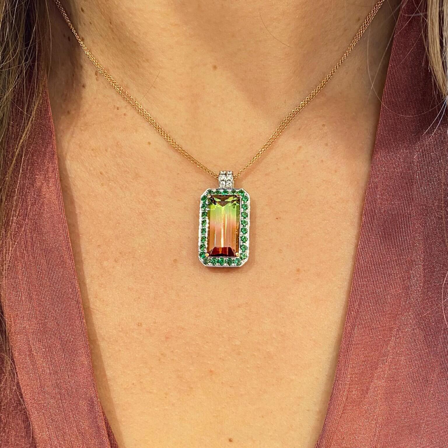 Watermelon Tourmaline Pendant Wixon Jewelers