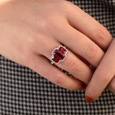 Three-Stone Ruby Ring