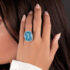 Aquamarine Ring on hand