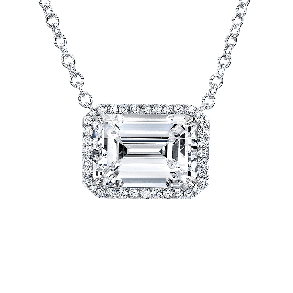 Emerald Cut Diamond Necklace | Wixon Jewelers